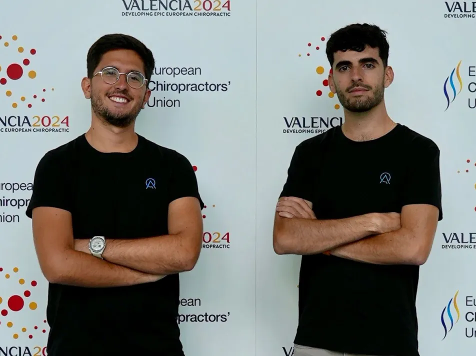 Josep Morant and Sergio Argul on a Chiropractic medicine Congress