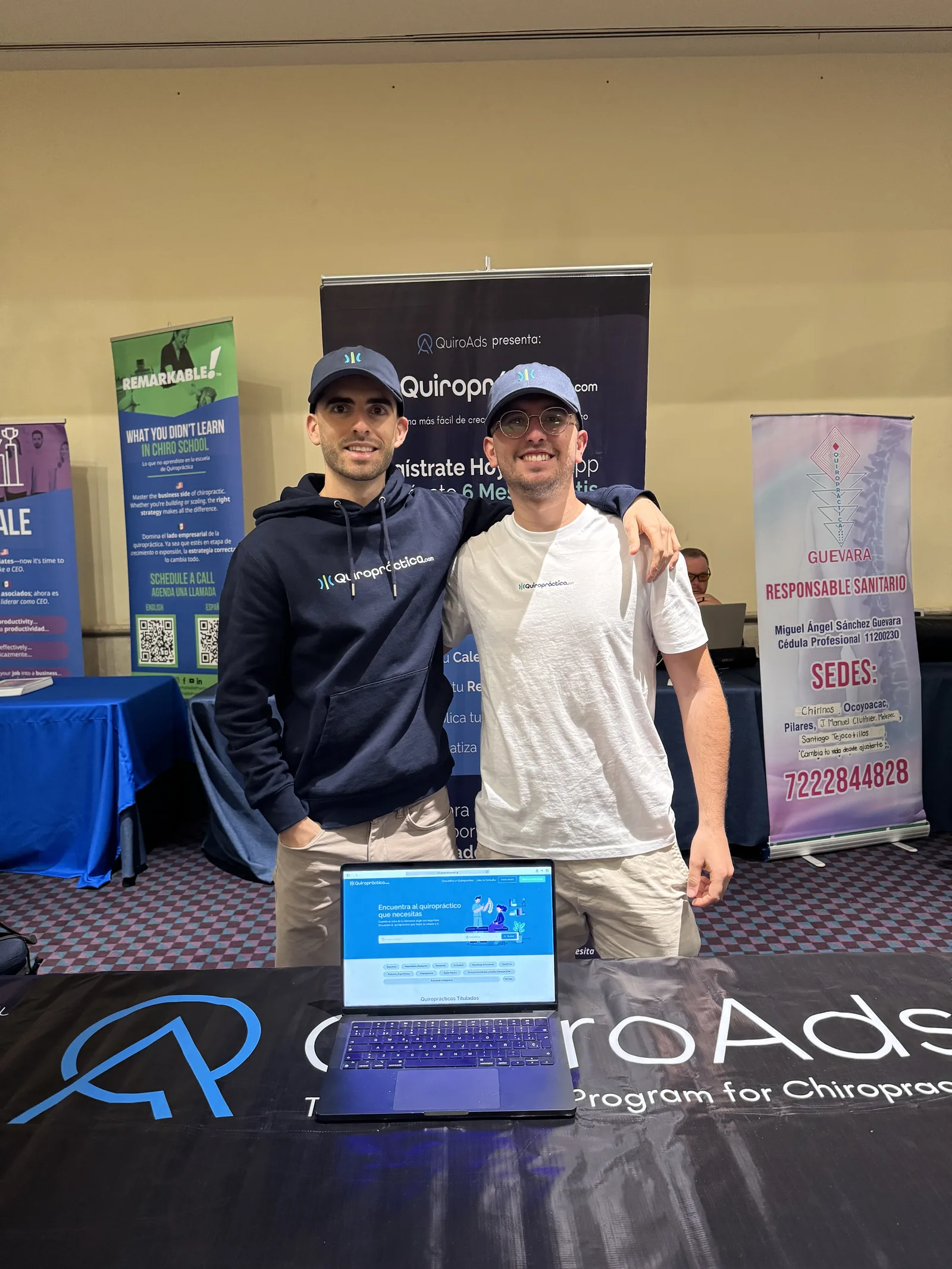 QuiroAds team at the Berkshire Chiropractic Experience 2025 in Mexico City
